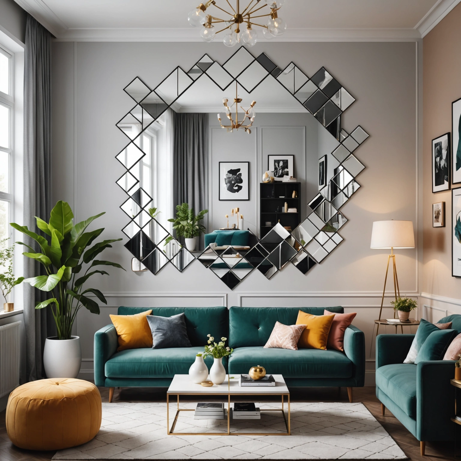 Зеркальные наклейки и квадраты: как преобразить интерьер без ремонта