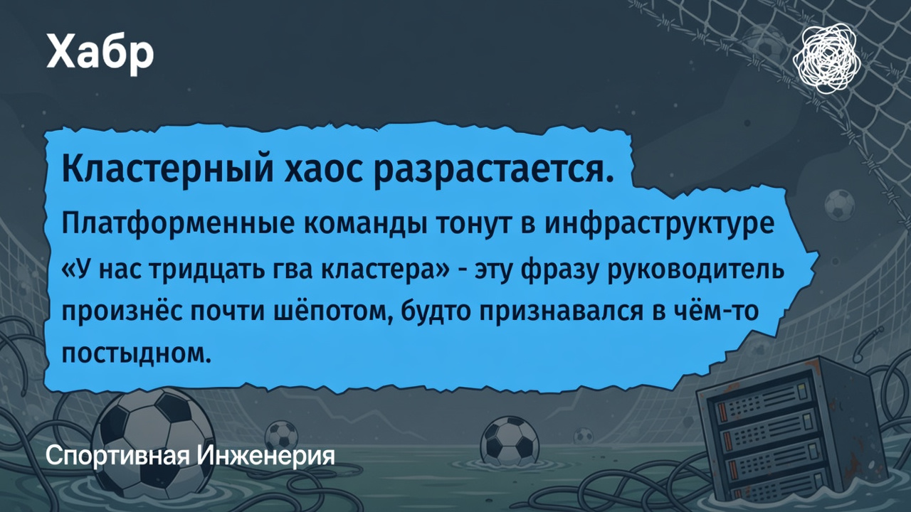 Кластерный хаос разрастается. Платформенные команды тонут в инфраструктуре