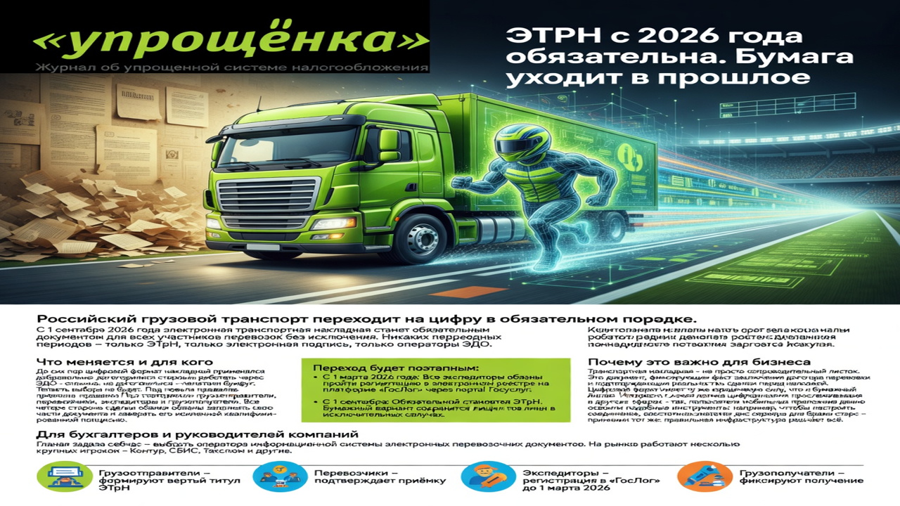 ЭТрН с 2026 года обязательна. Бумага уходит в прошлое